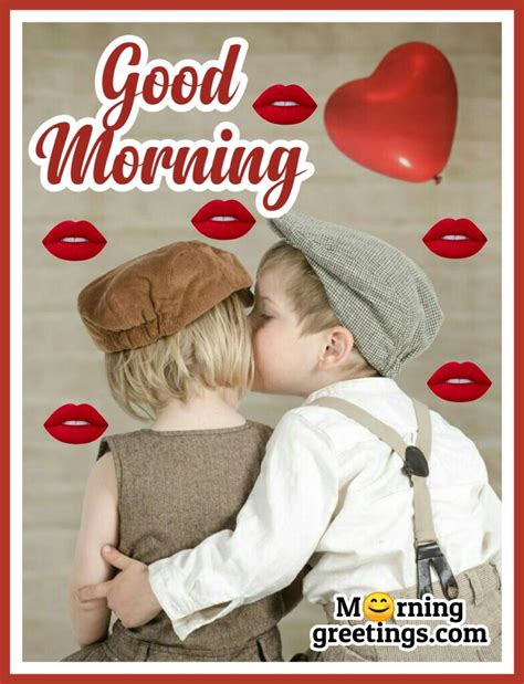 romantic hug good morning kiss